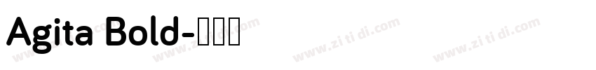 Agita Bold字体转换